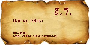 Barna Tóbia névjegykártya